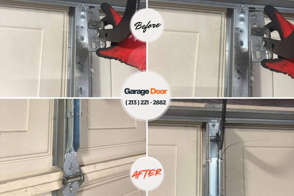 Before and after: garage door repair Dillsburg, PA